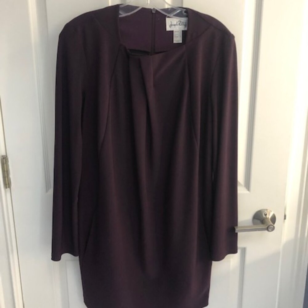 Joseph Ribkoff Ladies rouched dress in plum size 8